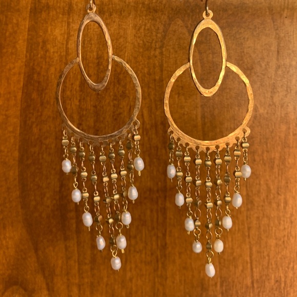 Handmade pearl duster earrings - Picture 9 of 9
